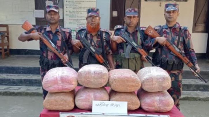 অনন্তপুর সীমান্তে বিজিবির হাতে দেড় লক্ষ টাকার গাজা উদ্ধার 