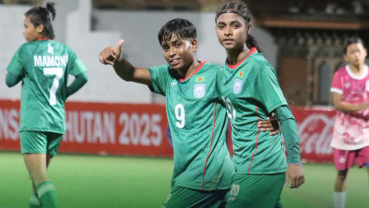 সাফ অনূর্ধ্ব-১৭ নারী ফুটবলে লাল-সবুজের মেয়েদের বড় জয়