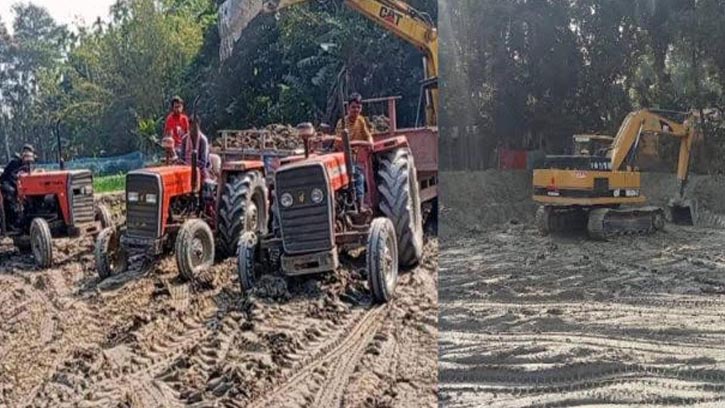 ফরিদগঞ্জে রাতের আঁধারে ফসলি জমির টপসয়েল লুটের মহোৎসব