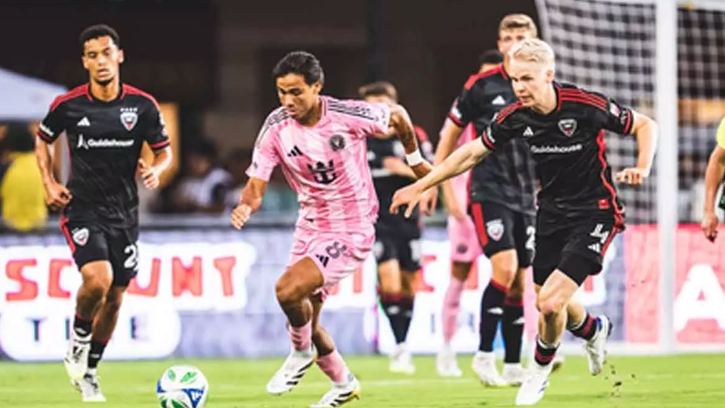 ওয়াশিংটনে মেসিকে ছাড়া পয়েন্ট ভাগাভাগি ইন্টার মায়ামির