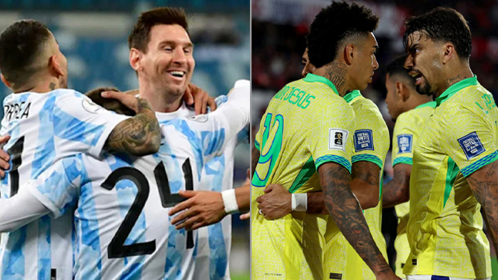 আর্জেন্টিনা ও ব্রাজিলের ফুটবল দ্বৈরথের সময়সূচি প্রকাশ
