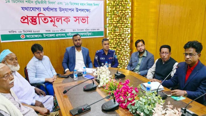 নবীনগরে শহীদ বুদ্ধিজীবী ও বিজয় দিবস উদযাপন প্রস্তুতিমূলক সভা