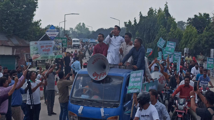 সহস্রাধিক মোটরসাইকেল নিয়ে পঞ্চগড়ে সারজিসের লংমার্চ