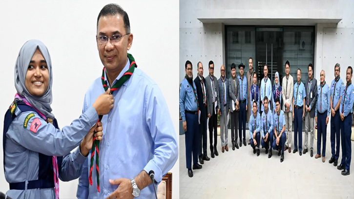 বাংলাদেশ স্কাউটস নেতাদের সঙ্গে প্রধানমন্ত্রীর সাক্ষাৎ