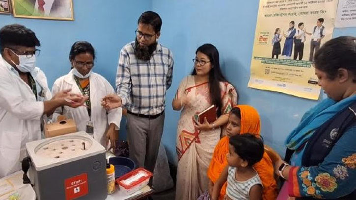 চাঁদপুরে ৪৮৮ কেন্দ্রে হামের টিকাদান শুরু