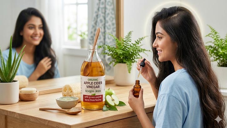 খুশকি কমাতে ঘরোয়া সমাধান: আপেল সিডার ভিনেগার