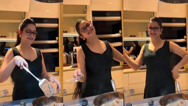 চিংড়ি রান্নার ভিডিওতে নাচে মেতে উঠলেন পরীমণি