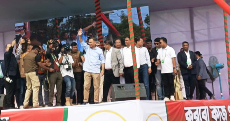 বরিশালে সমাবেশে জনস্রোতের ঢেউ