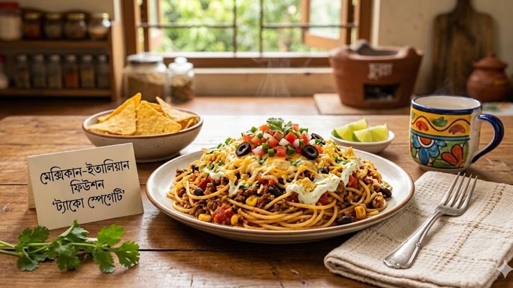 স্বাদে নতুনত্ব মেক্সিকান-ইতালিয়ান ফিউশন ‘ট্যাকো স্পেগেটি’