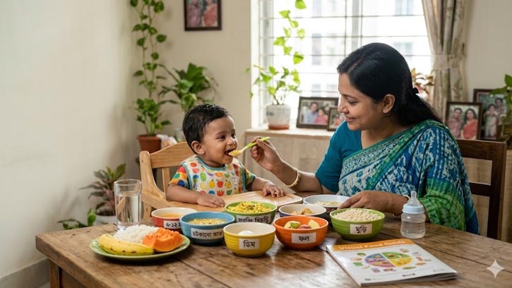 শিশুর সঠিক পুষ্টি ও বিকাশে গুরুত্বপূর্ণ খাদ্য তালিকা