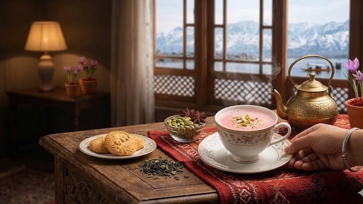 চায়ের কাপে কাশ্মীরি আভিজাত্য ‘পিঙ্ক টি’