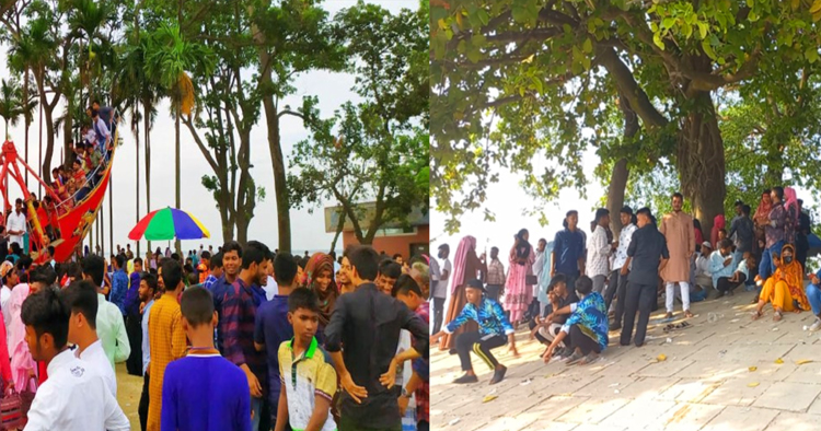 ঈদ উৎসবের আনন্দে ভাসছে চাঁদপুর বড় স্টেশন, দর্শনার্থীদের ভীড়