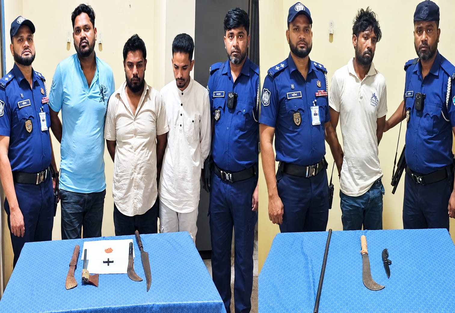 ব্রাহ্মণবাড়িয়ায় অস্ত্র-গুলি-ইয়াবাসহ গ্রেপ্তার ৪, কারাগারে ২১, আটক ৯ কিশোর