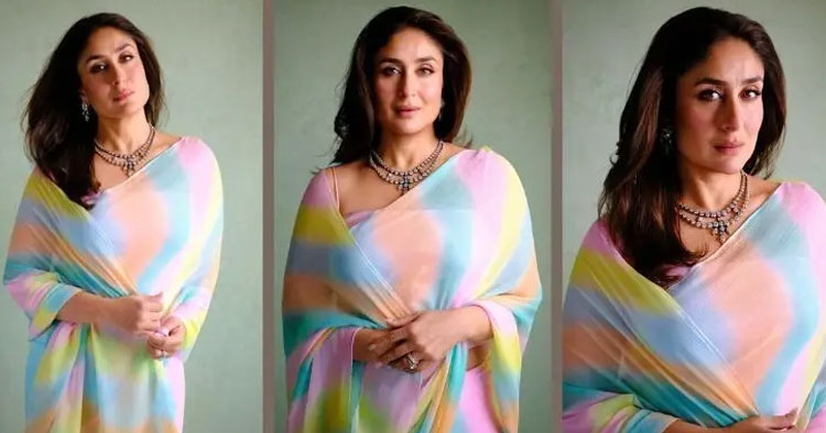 কারিনার লেহেরিয়া শাড়িতে ফিরল নব্বইয়ের দশকের ফ্যাশন