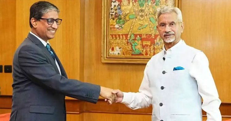 জয়শঙ্করের সঙ্গে বিদায়ী সাক্ষাৎ দিল্লিতে রিয়াজ হামিদুল্লাহর