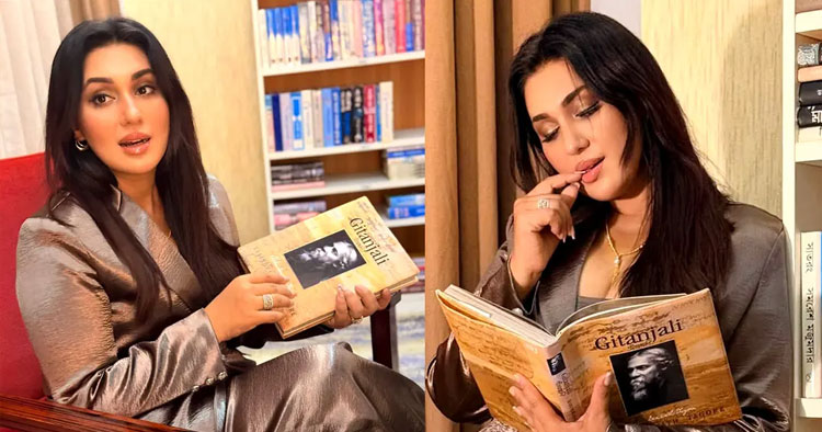 লাইব্রেরিতে বই হাতে অপু বিশ্বাস, কী বার্তা দিচ্ছেন তিনি!