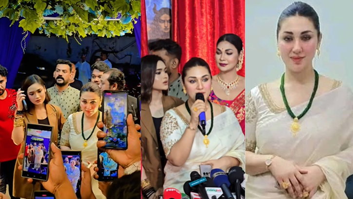 বনানীর অনুষ্ঠানে অপু বিশ্বাস, শাকিব-বুবলী নিয়ে জানালেন নিজের মত