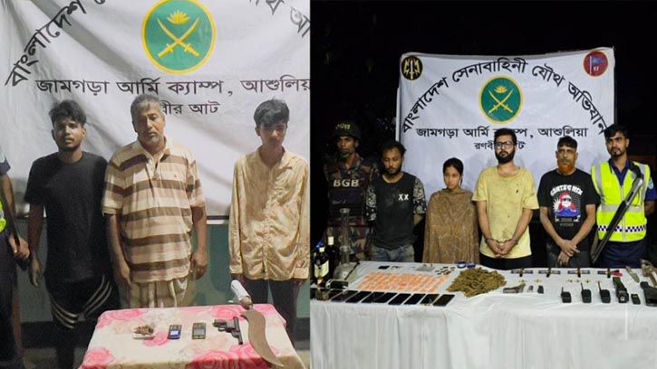 মাদকবিরোধী অভিযানে আশুলিয়ায় ৭ জন আটক  
