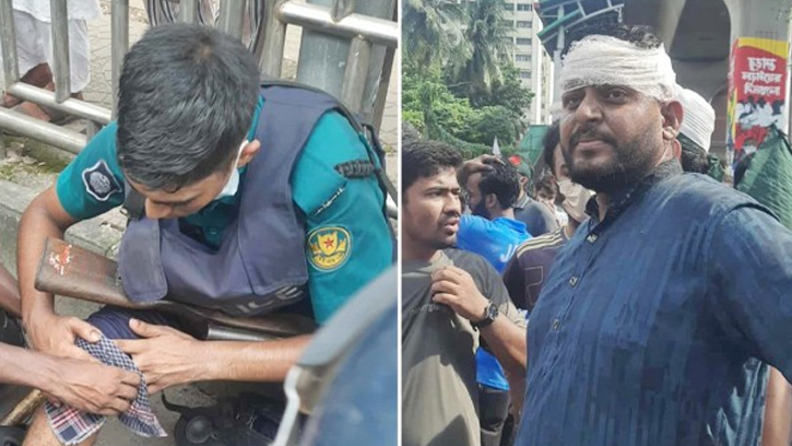 রাজধানীতে পুলিশের ধাওয়ায় শিক্ষার্থীদের পদযাত্রায় সংঘর্ষ, আহত ১০