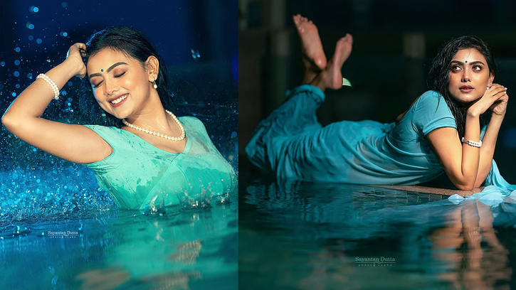 ভেজা লুকে চোখ ধাঁধানো ইধিকা
