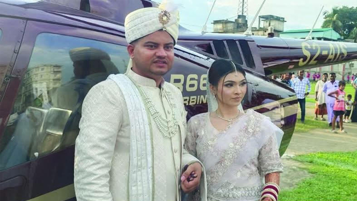 হেলিকপ্টারে বউ এনে বাবার স্বপ্ন পূরণ করলেন মাহবুব আলম