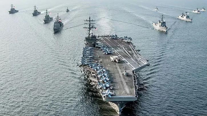 ইরানের উদ্দেশে পাঠানো হলো বিশাল যুদ্ধজাহাজের বহর