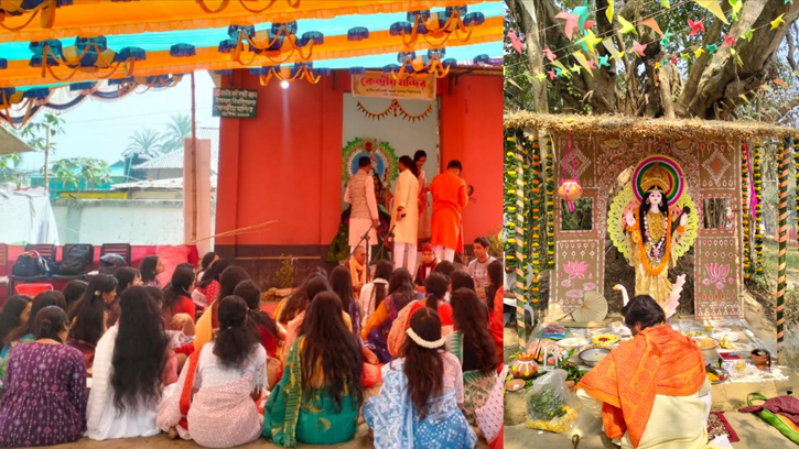 সরস্বতী পূজায় রঙিন নজরুল বিশ্ববিদ্যালয়, মণ্ডপের সংখ্যা ১২