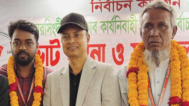 নরসিংদী প্রেসক্লাব নির্বাচন সভাপতি মাখন দাস, সম্পাদক পলাশ