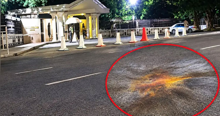 প্রধানমন্ত্রীর কার্যালয়ের সামনে দুটি ককটেল নিক্ষেপ, একটি বিস্ফোরিত