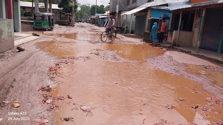 গৌরীপুর-বেখৈরহাটি আঞ্চলিক সড়কের বেহাল অবস্থা 