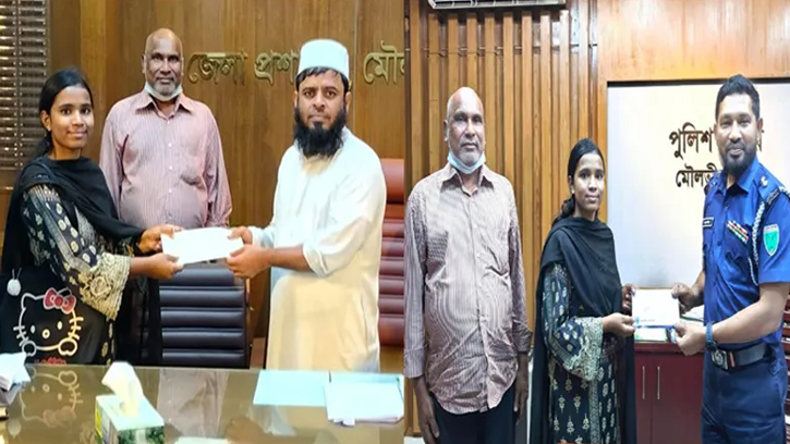 চা-বাগানে বেড়ে ওঠা মেধাবী ছাত্রীকে সংবর্ধনা
