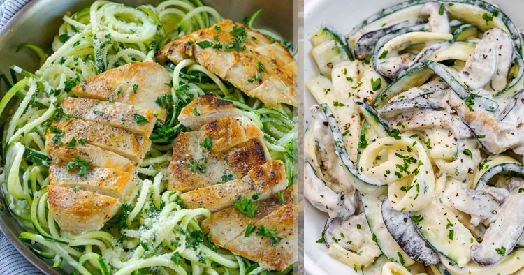 ক্রিমি হেলদি জুকিনি আলফ্রেডো বেকড, একটি স্বাস্থ্যকর রেসিপি