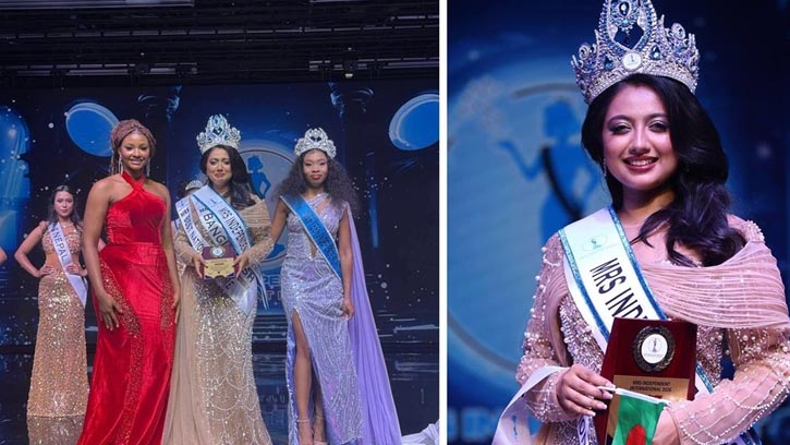 মিসেস ইন্ডিপেন্ডেন্ট ইন্টারন্যাশনাল’ মুকুট জিতলেন তমা রশিদ