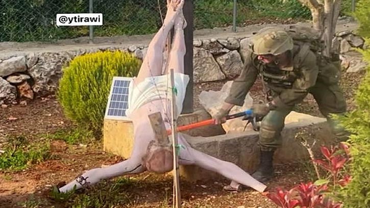 যিশুর মূর্তি ভাঙচুর, ইসরায়েলি সেনার সম্পৃক্ততা স্বীকার